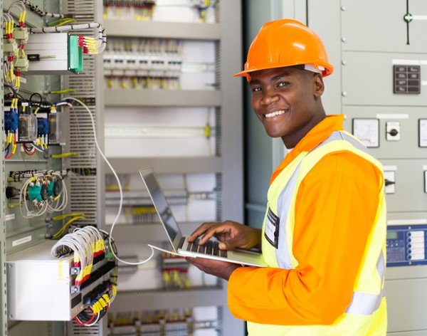electrician students attending training in classroom